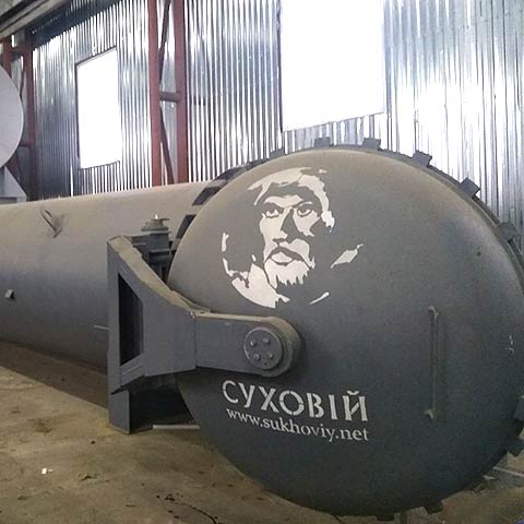 Autoclave for wood impregnation (deep impregnation) of Sukhoviy Albus